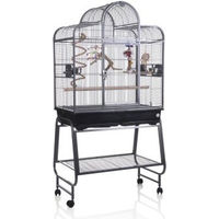 Produktbild von Montana Cages Voliere San Remo III für Wellensittiche Nymphensittiche Agaporniden und Papageien in Antik Grau