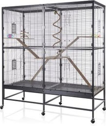 Montana Cages Volierengehege Sevilla 150 aus Edelstahl in Schwarz für Degus und Ratten – Bild 1 von 3