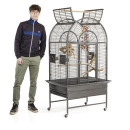 Montana Cages Zimmervoliere New Jersey Papageienkäfig aus Metall in Antik Grau – Bild 1 von 13