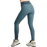 Produktbild von Montar Addie Reithose Damen Full Grip Softshell in Grau und Petrol