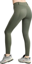 Montar Addie Reitleggings Damen Full Grip Grün Oliv – Bild 1 von 1
