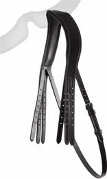 Produktbild von Montar Classic ECO Doppeltes Zügelkopfstück aus veganem Leder in Schwarz