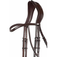 Produktbild von Montar Classic Stirnband für Pferde mit Silikon-Pony in Schwarz oder Braun