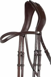Produktbild von Montar Classic Stirnband für Vollblut Pferde in Braun mit Silikon