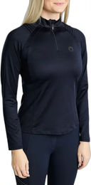 Montar Damen Reit-Poloshirt mit langen Ärmeln Quarz für die Übergangszeit – Bild 1 von 1
