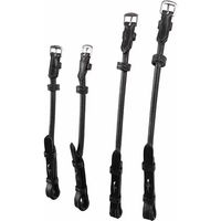 Produktbild von Montar Doppelte Runde Flanschpfosten aus Leder XFull Schwarz oder Braun 4er Set