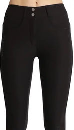 Produktbild von Montar Essential Vol 2 Reithose Damen Full Grip aus Stoff wasserabweisend Schwarz Größe 44