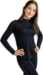 Montar Everline Langarm-Reit-Poloshirt für Mädchen in Quarz Blau – Bild 1 von 1