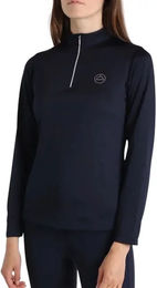 Montar Everly Crystal Reit-Poloshirt für Damen in Dunkelblau Größe L – Bild 1 von 9