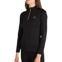 Produktbild von Montar Everly Reit-Poloshirt für Damen in Schwarz aus Polyester für den Winter Größe M