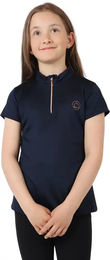 Produktbild von Montar Everly Reit-Poloshirt für Kinder in Blau aus Polyester