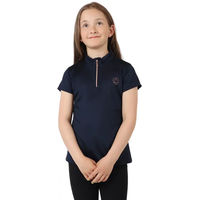 Produktbild von Montar Everly Reit-Poloshirt für Kinder in Blau aus Polyester