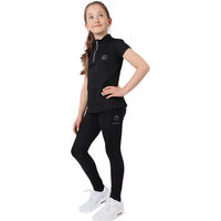 Produktbild von Montar Everly Reit-Poloshirt für Mädchen in Schwarz aus Polyester Größe 16 Jahre