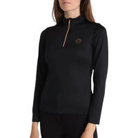 Produktbild von Montar Everly Reit-Poloshirt mit langen Ärmeln für Mädchen in Rosa oder Schwarz