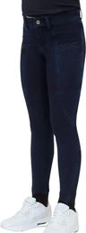 Produktbild von Montar Full Grip Reithose aus Jeansstoff für Mädchen in Blau Größe 14 Jahre