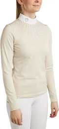 Produktbild von Montar MoEmilia Damen Longsleeve Reitshirt Beige Größe S