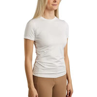 Produktbild von Montar MoWendy Reitshirt für Damen in Weiß Größe M mit Lasercut Logo aus Polyester