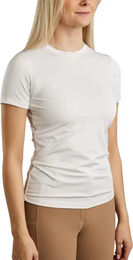 Produktbild von Montar MoWendy Reitshirt für Damen in Weiß mit Lasercut Logo aus Polyester Größe S