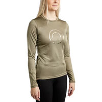Produktbild von Montar Nille Reitshirt für Damen aus Polyester in Grün und Gold Größe S