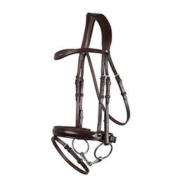 MONTAR Normandie Dressage Trense aus Eco Leather in Braun Full Size – Bild 1 von 2