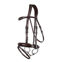 Produktbild von MONTAR Normandie Dressage Trense aus Eco Leather in Braun für Vollblut