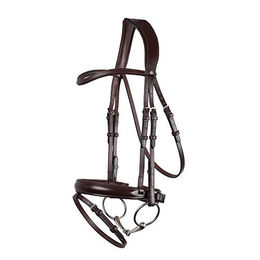 MONTAR Normandie Dressage Trense aus Eco Leather mit Gebiss in Braun Full Size – Bild 1 von 2