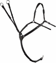 Produktbild von Montar Papillon SS ECO Jagdhalsband für Pferde aus veganem Leder in Schwarz
