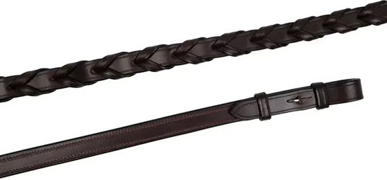 Produktbild von Montar Pferdezügel aus Leder Full Schwarz Braun
