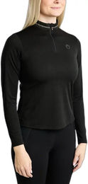 Montar Poloshirt Damen mit langen Ärmeln in Schwarz oder Gold – Bild 1 von 1