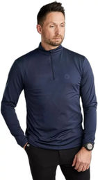 Montar Reit-Poloshirt für Herren mit langen Ärmeln in Marineblau Größe 2XL – Bild 1 von 1