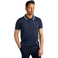 Produktbild von Montar Reit-Poloshirt für Herren in Blau Größe XXL mit Contrast Rib und Logo