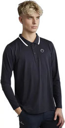 Produktbild von Montar Reit-Poloshirt mit langen Ärmeln für Herren in Blau oder Schwarz Größe XS