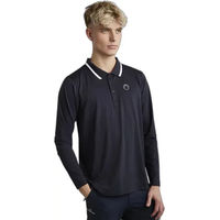 Produktbild von Montar Reit-Poloshirt mit langen Ärmeln für Herren in Blau oder Schwarz Größe XS