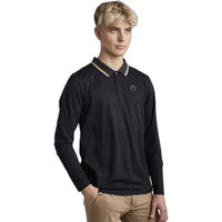 Produktbild von Montar Reit-Poloshirt mit langen Ärmeln für Herren in Schwarz Größe L