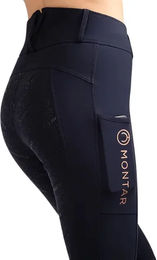 Produktbild von Montar Reithose Michelle Full Grip für Mädchen in Rosa Blau oder Schwarz Größe 12 Jahre