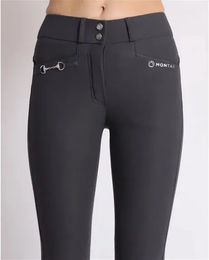 Montar Reithose Molly Hightwaist 2.0 Vollbesatz Silikon Grau Größe 36 – Bild 1 von 4