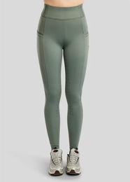 Produktbild von Montar Reithose MoPearl Pintuck Pull On Damen Full Grip Grün Größe 40