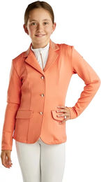 Produktbild von Montar Reitjacke für Mädchen mit Bow Belt und Ton-in-Ton Kristallen in Orange Größe 8 Jahre