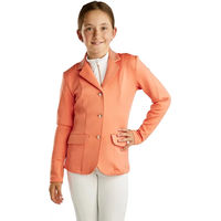 Produktbild von Montar Reitjacke für Mädchen mit Bow Belt und Ton-in-Ton Kristallen in Orange Größe 8 Jahre