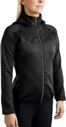 Produktbild von Montar Reitjacke mit Kapuze und Full Zip für Damen in Gun Metal Crystals Logo Grau