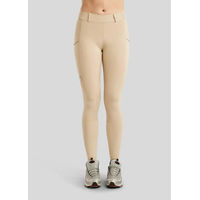 Produktbild von Montar Reitleggings Full Grip Damen in Grau und Beige Größe 36