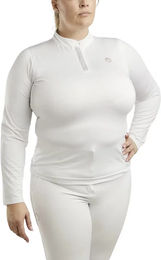 Produktbild von Montar Reitpolo Briella Damen Reitshirt Weiß Gold XL