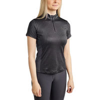 Produktbild von Montar Reitpolo Hannah Damen Polohemd Grau Schwarz XS