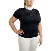 Produktbild von Montar Reitshirt Damen Bling Blau Schwarz XXL