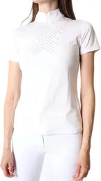 Produktbild von Montar Reitshirt Damen Weiß Bling aus Polyester Größe L