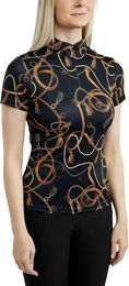 Produktbild von Montar Reitshirt Haily Bridle Damen Schwarz Bunt Größe M