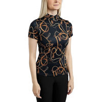 Produktbild von Montar Reitshirt Haily Bridle für Damen in Schwarz und Bunt Größe L