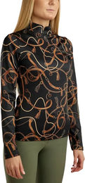 Produktbild von Montar Reitshirt Polo für Damen mit langen Ärmeln Schwarz XL