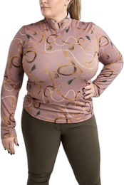 Produktbild von Montar Reitshirt Polo mit langen Ärmeln für Damen in Rosa 3XL