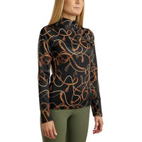 Produktbild von Montar Reitshirt Polo mit langen Ärmeln für Damen in Schwarz